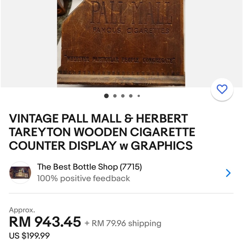 Vintage Wooden Ciggerate Display Case - Picture 13 of 13